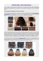 Sell Your Hair - The 5 Step Process