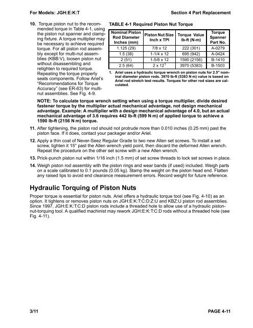 Heavy Duty Balanced Opposed Compressors - Ariel Corporation