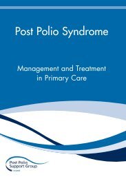 Post Polio Syndrome Management and Treatment in Primary Care