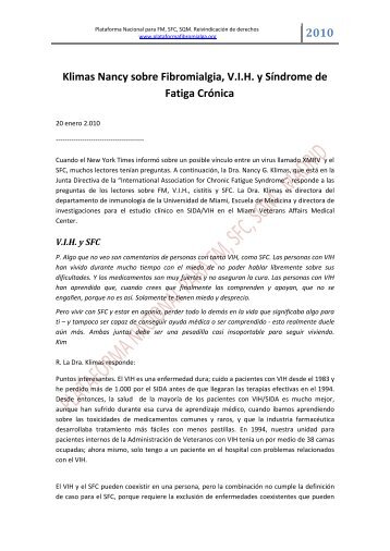 Klimas Nancy sobre FM - VIH y SFC.pdf - Plataforma para la ...