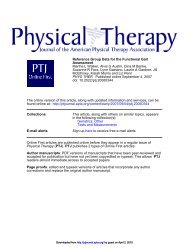 Reference Group Data for the Functional Gait Assessment