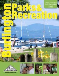 Program Guide - Burlington Parks and Recreation