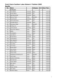 Results for 2005 - Southern Traverse