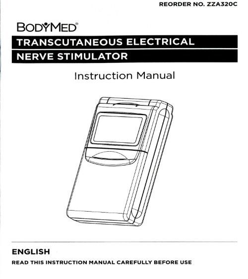 BodyMed® TENS/EMS/Massager Combo with Body Part Diagram – BodyMed