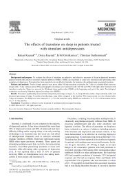 The effects of trazodone on sleep in patients treated with stimulant ...