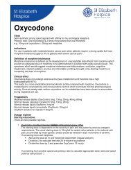Oxycodone - St Elizabeth Hospice