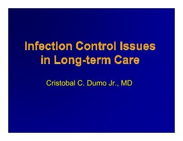 Infection Control Issues in Long-term Care