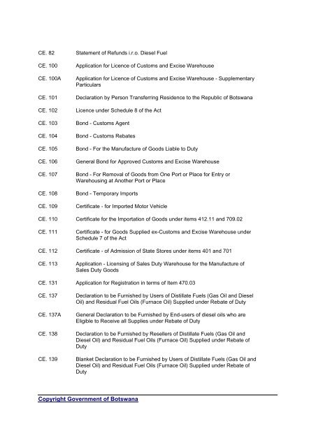 CAP 50-03 Customs and Excise Duty Act - BURS