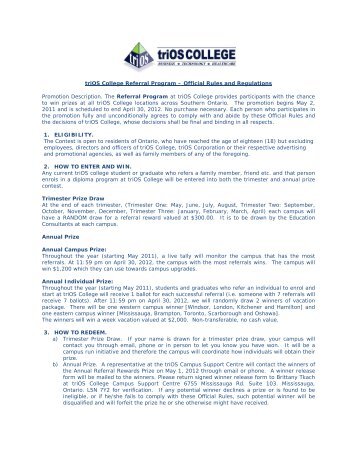 triOS College Referral Program â Official Rules and Regulations ...