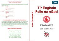 to Download the Full Programme - Tyrone GAA | Tir Eoghain CLG