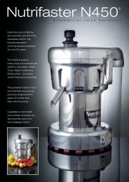 Nutrifaster A4 leaflet:Nutrifaster A4 leaflet - UK Juicers