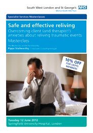 Safe and effective reliving - ukpts