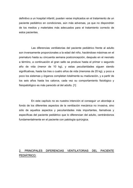 ventilación no invasiva en el paciente quirúrgico pediátrico