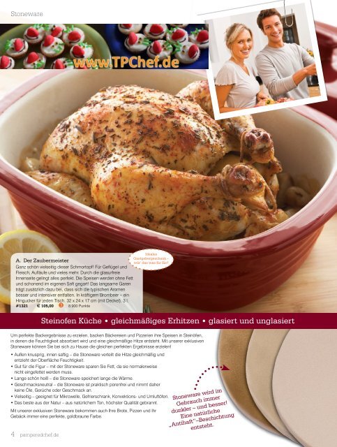 Original The Pampered Chef® STONEWARE KATALOG