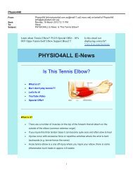 March 2013 - Is This Tennis Elbow? - PHYSIO4All