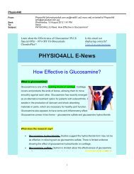 How Effective is Glucosamine Aug... - PHYSIO4All