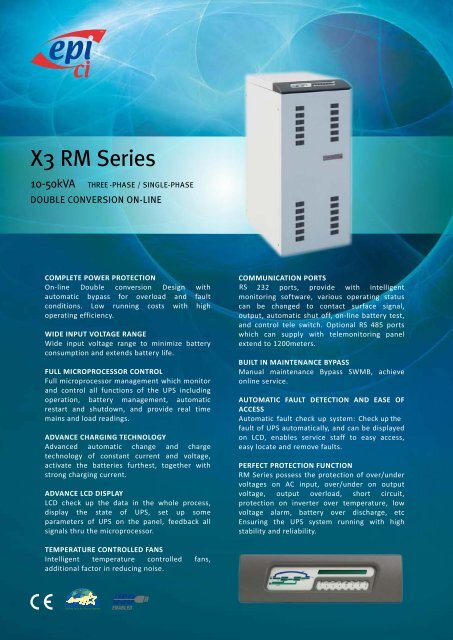 RM Series Brochure - Epi-ups.com