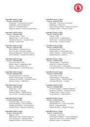 Ladies Minor League Fixtures 2013