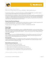 Security Information for the LIFEPAK® 1000 ... - Physio Control