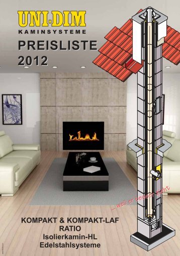 preisliste 2012 - uni-dim kaminsysteme, kamine, rauchfangsysteme