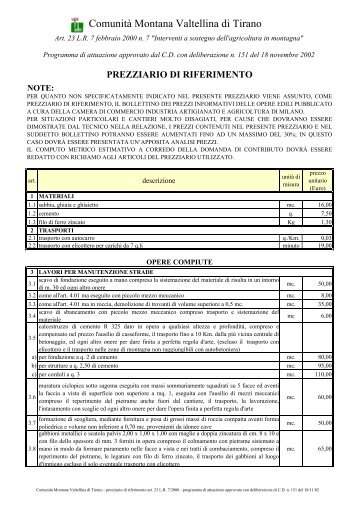 ComunitÃ  Montana Valtellina di Tirano - Comunita Montana ...