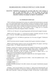 DELIBERAZIONE DEL CONSIGLIO COMUNALE N. 26 DEL 19.02 ...