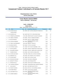 classifica MM45 MM50 - Gruppo Podistico Valchiavenna