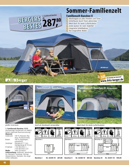 Sommer-Familienzelt - Camping Dietsche