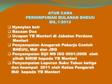 Nyanyian koir Bacaan Doa Ucapan YB Menteri di Jabatan ... - bheuu