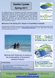 SeaNet September 2011 - OceanWatch Australia
