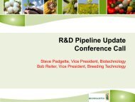2010 R&D Pipeline  Update Presentation - Monsanto