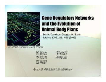 Gene Regulatory Networks and the Evolution of Animal Body Plans