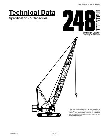 Technical Data - Link-Belt Construction Equipment