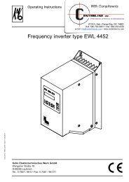 Frequency inverter type EWL 4452 - Centerline Inc