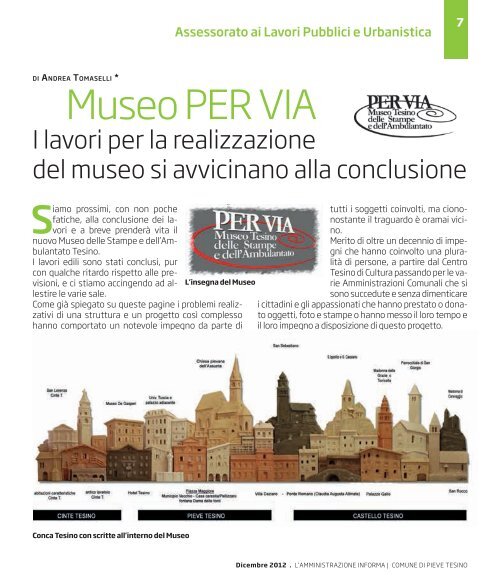 Anno VI - Numero 2 - Dicembre 2012 - Comune di Pieve Tesino