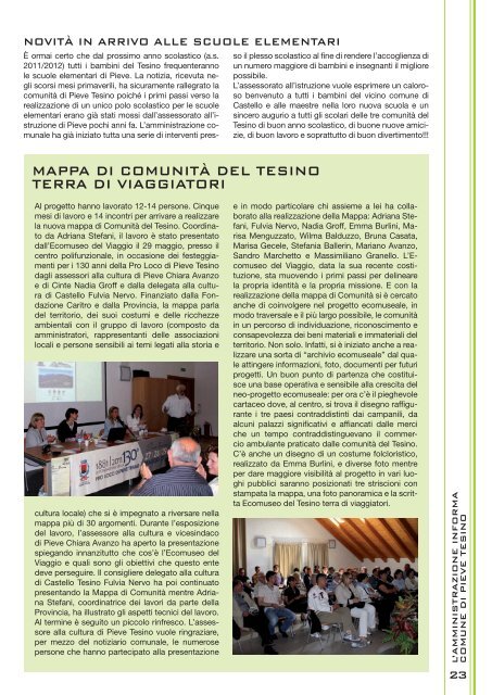 Anno V - Numero 1 - Luglio 2011 - Comune di Pieve Tesino