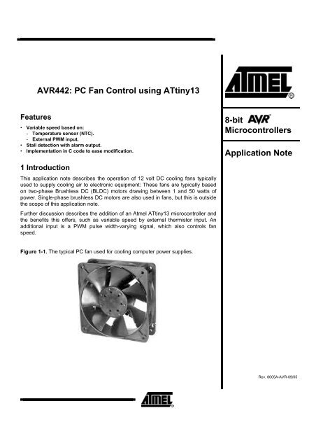 AVR442: PC fan control using tiny13