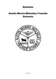 Statuten Austin-Morris-Wolseley Freunde Schweiz