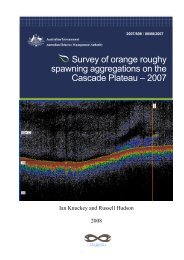 Survey of orange roughy spawning aggregations on the Cascade ...