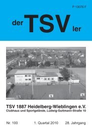 hauptvereIn - TSV 1887 Heidelberg - Wieblingen eV