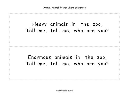 Furry animals in the zoo, Tell me, tell me, who are ... - Little Book Lane