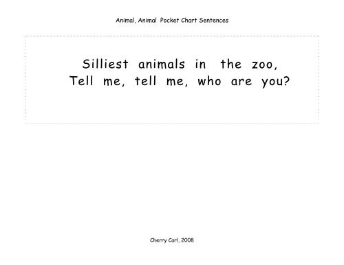 Furry animals in the zoo, Tell me, tell me, who are ... - Little Book Lane