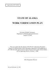 STATE OF ALASKA WORK VERIFICATION PLAN - DPAweb