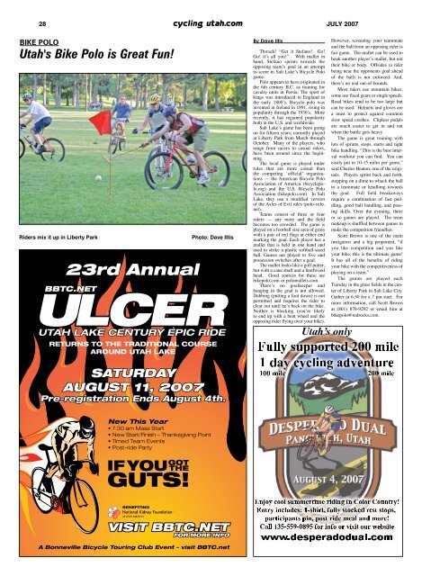 July 2007 Issue - Cycling Utah