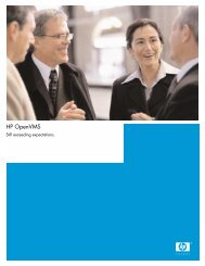 HP OpenVMS brochure