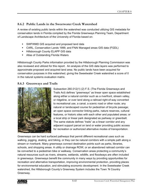 Sweetwater Creek Watershed Mgmt. Plan 2007 Update--Part 2