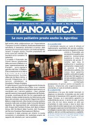 Le cure palliative presto anche in Agordino - Mano Amica