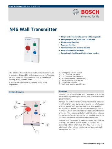 N46 Wall Transmitter - comPPage