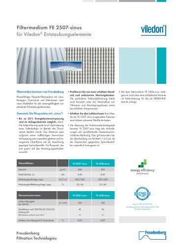 rilliertem Filtermedium - Freudenberg Filtration Technologies