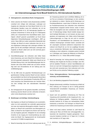 Allgemeine Einkaufsbedingungen (AEB), (PDF, ca. 65 KB) - Mosolf